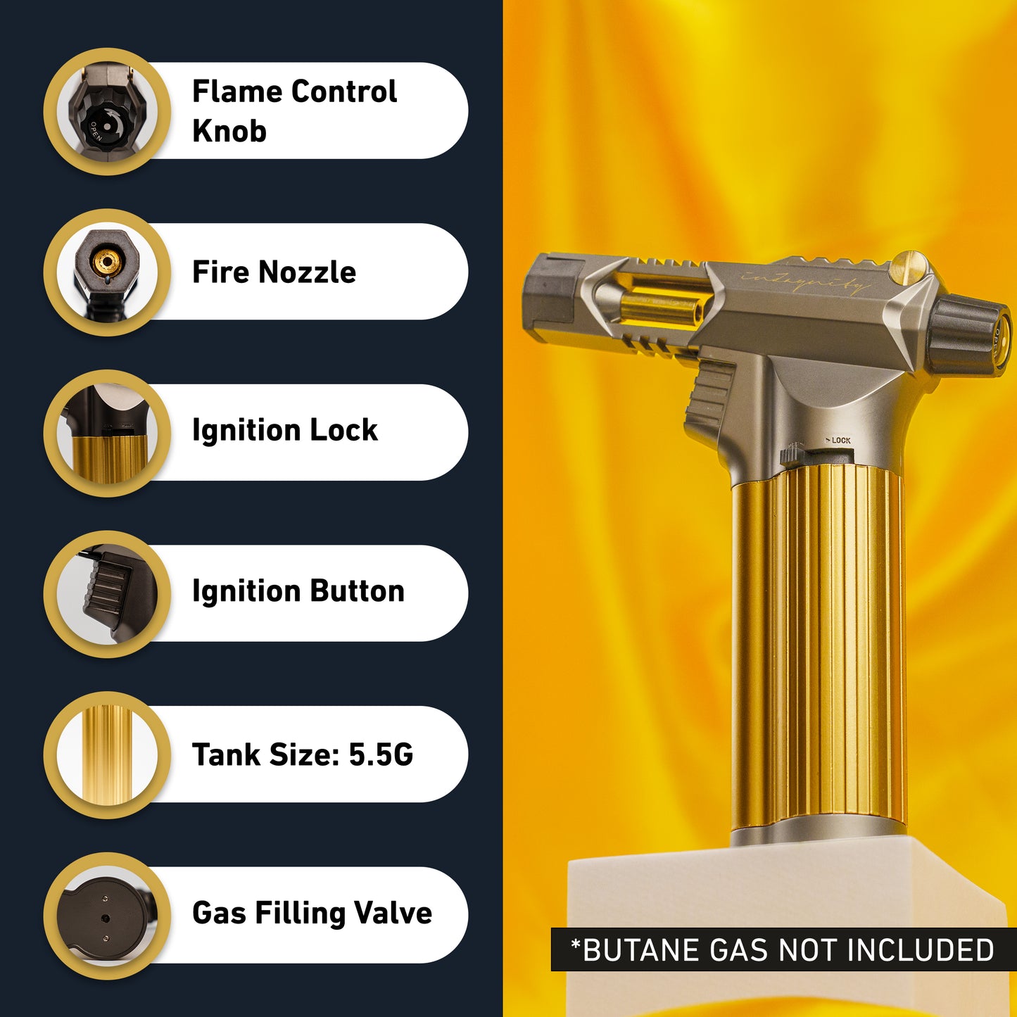 The Beast Torch (Silver on Blue)