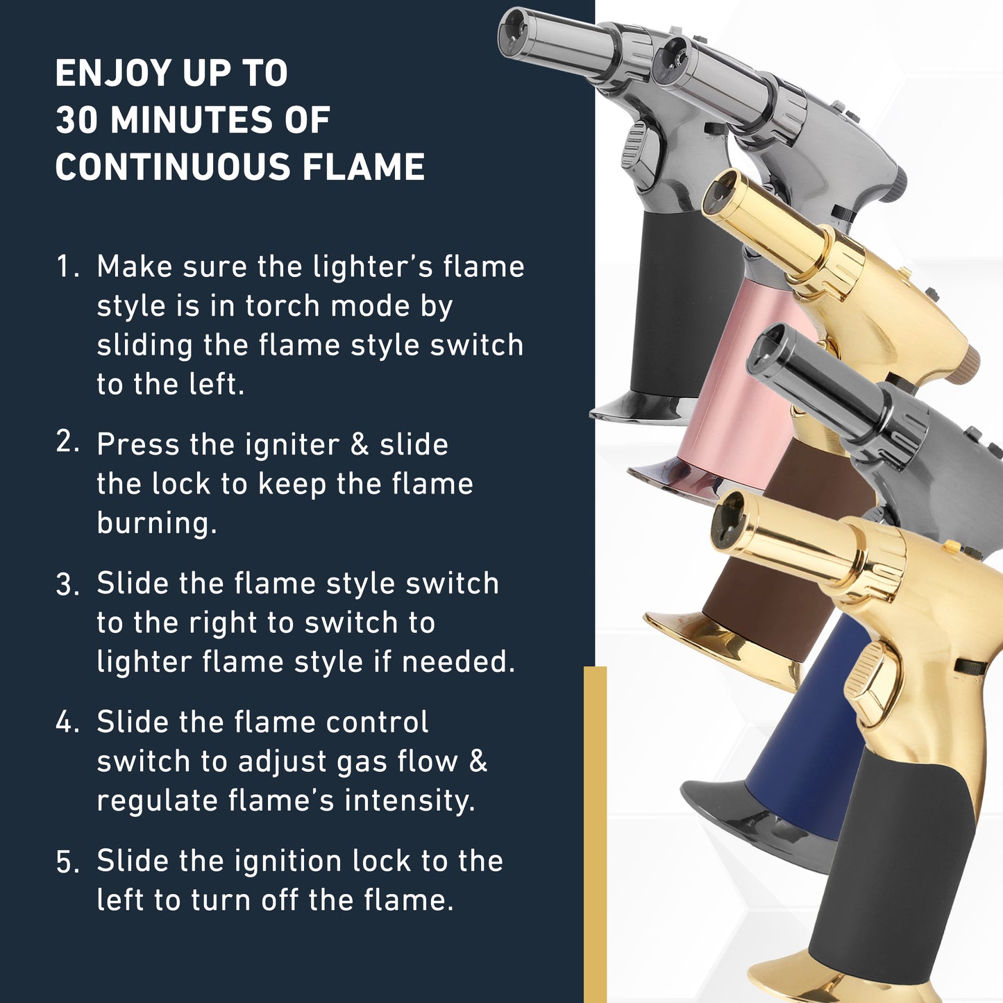 Luxury Dual Flame Butane Blow Torch