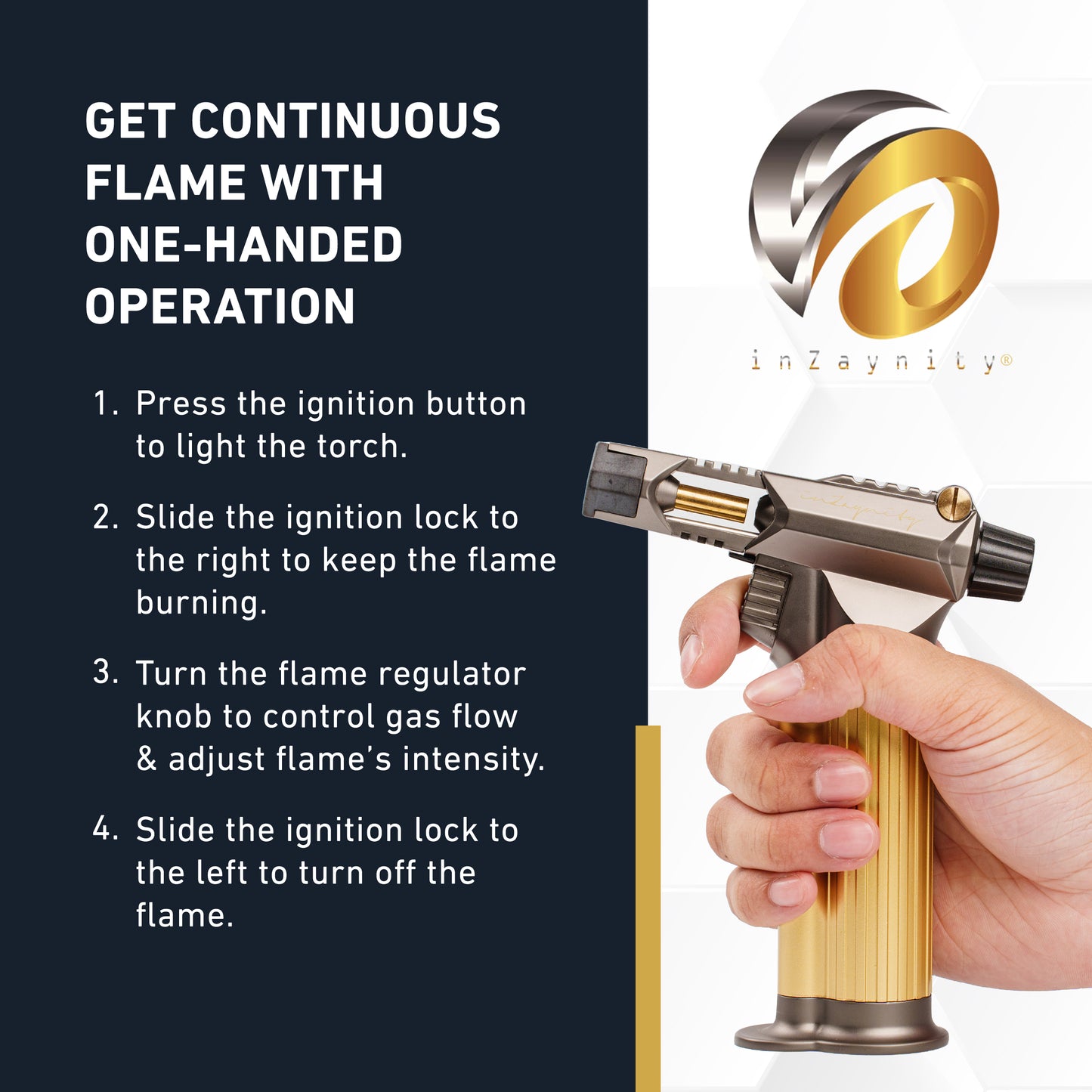 The Beast Torch (Silver on Blue)