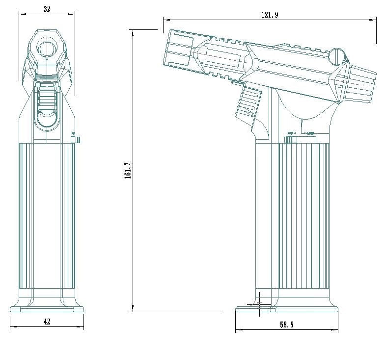 The Beast Torch (Silver on Blue)