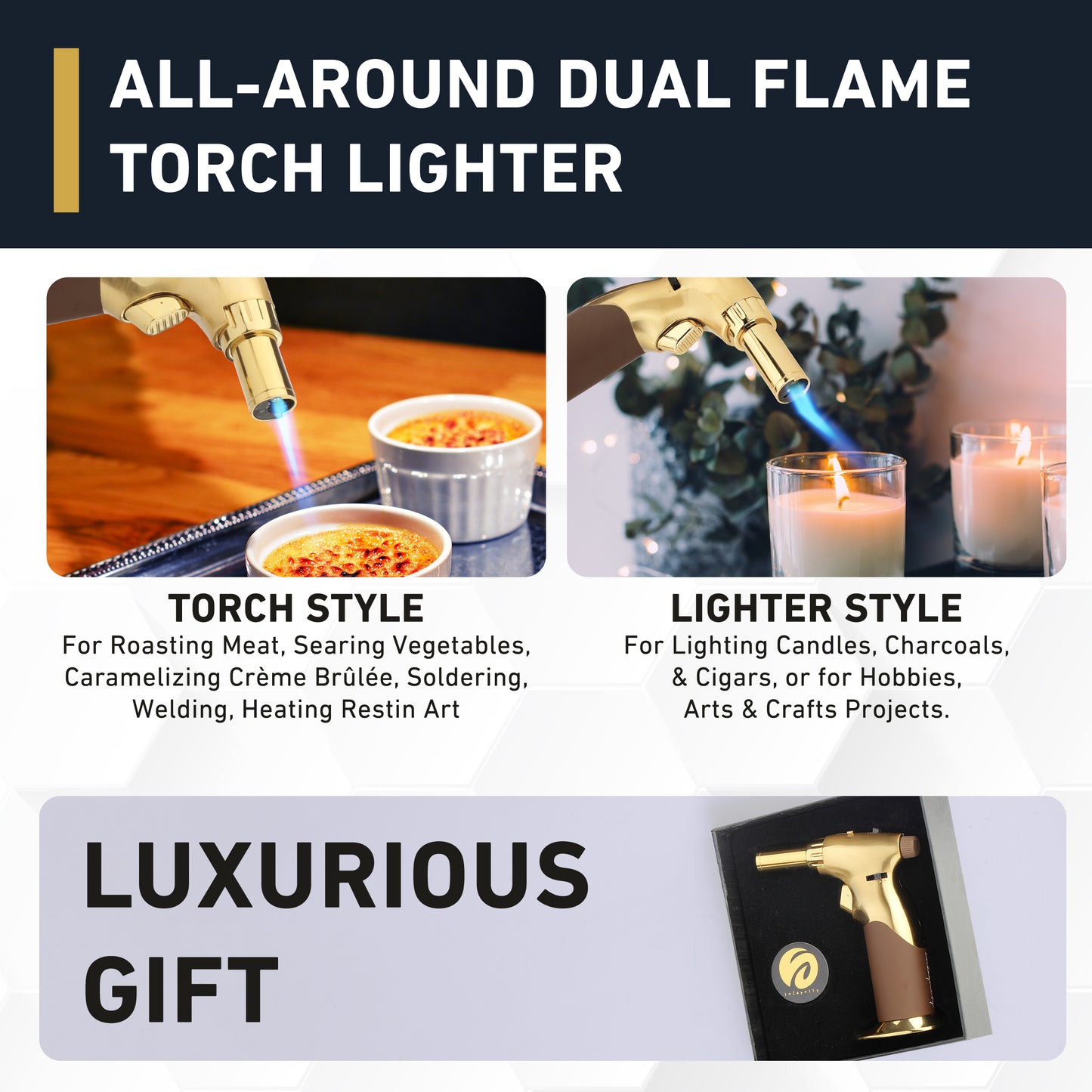 Luxury Dual Flame Butane Blow Torch
