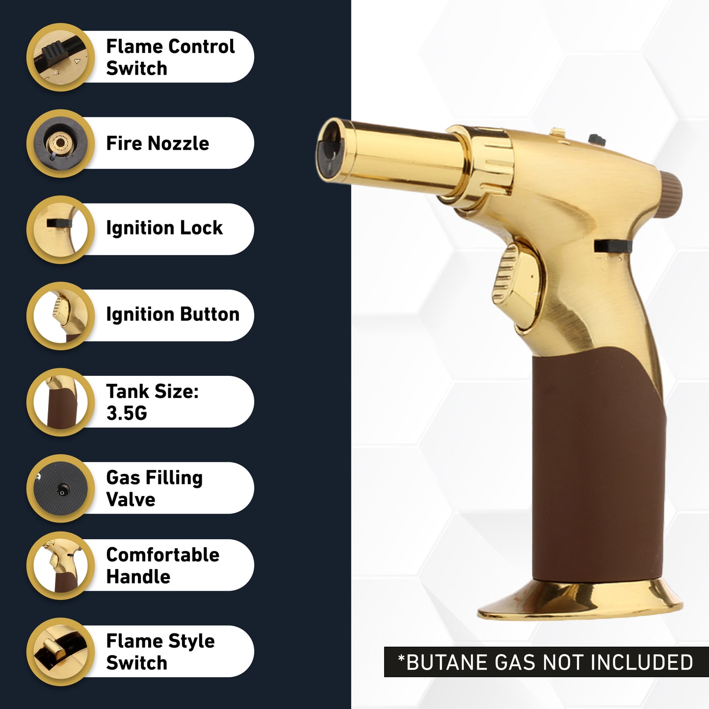 Luxury Dual Flame Butane Blow Torch